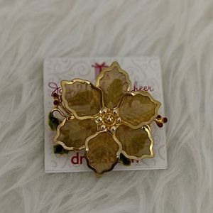 Poinsettia Brooch Pin